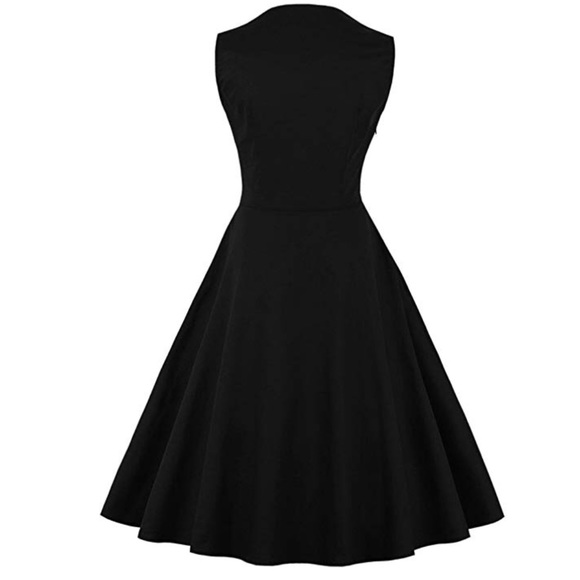 Vintage Flare Rockabilly Audrey Retro Dress - Picture 2 of 3